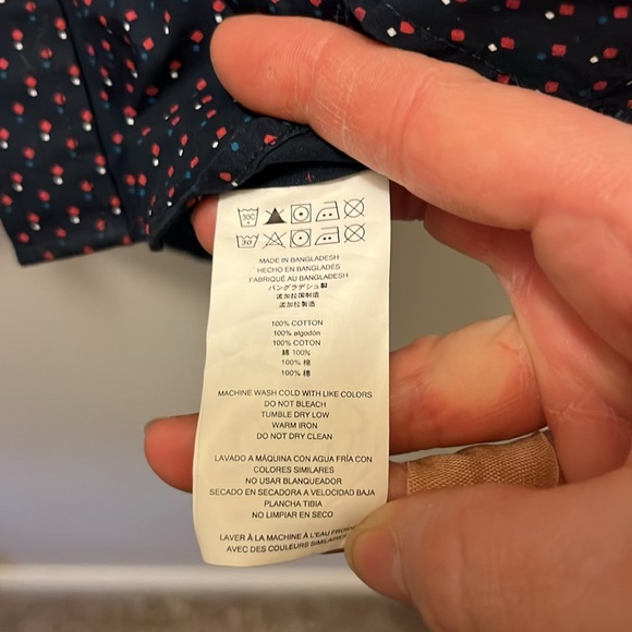 Men’s Michael Kors collared blue Button Down short sleeve Shirt size medium - Picture 7 of 9